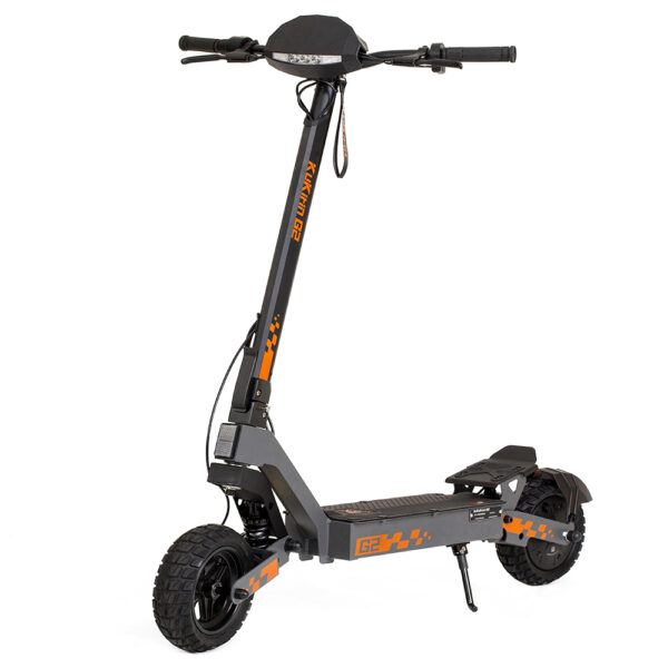 Kukirin G2 Foldable Electric Scooter 2025 Upgrade 800W Motor 48V 15.6Ah Battery 10-inch Tire 45km/h Max Speed 55km Range Touchscreen Display Disc Brake 7 Light System - Black