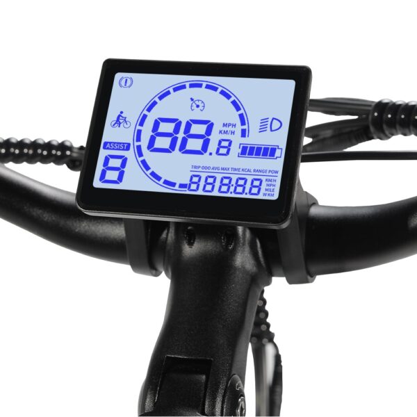 Eleglide T1 Step-Thru Electric Trekking Bike 27.5 Inch CST Tires 36V 13Ah Battery 250W Brushless Motor 25Km/h Shimano 7 Gears 100km Max Range IPX4 Waterproof 120kg Max Load Dual Disk Brakes - White - Image 5